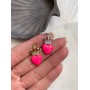 Подвеска "Queen Heart", цветная эмаль, инкрустация цирконами
