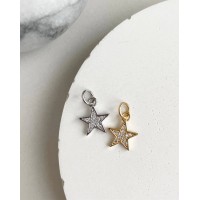 Подвеска "Звездочка", инкрустация цирконами