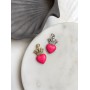 Подвеска "Queen Heart", цветная эмаль, инкрустация цирконами