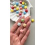 Керамическая бусина "Цветок", Color Mix 12 мм