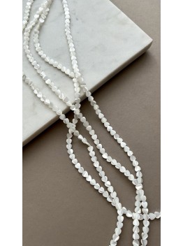 Перламутр натуральный, бусина в форме сердца