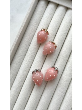 Подвеска "Клубничка" розовая, акрил