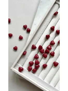 Майорка цветная, бусина в форме сердца, 12мм