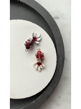 Подвеска "рыба", подвижное тельце, эмаль