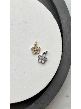 Подвеска "Цветочек " инкрустация цирконами